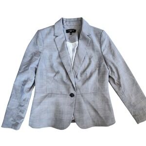 Talbots Petite Plaid Blazer One Button Career Jacket 4P‎